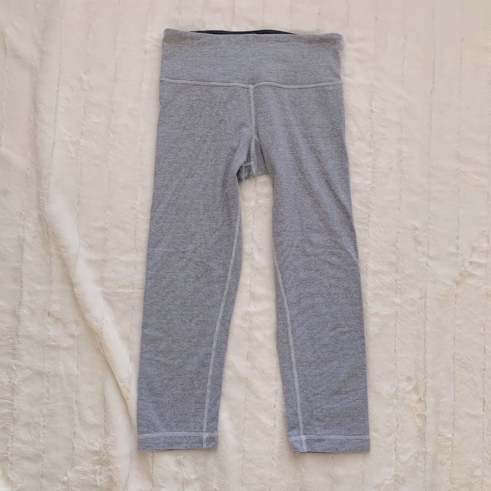 Lululemon Wunder Under Crop Leggings in Wee Stripe